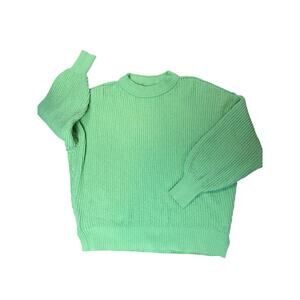 Aerie Mint Green Crew Neck Long Sleeve Cozy Pullover Sweater Women's Small